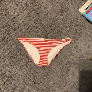 Red & White Striped Bathing Suit Bottoms